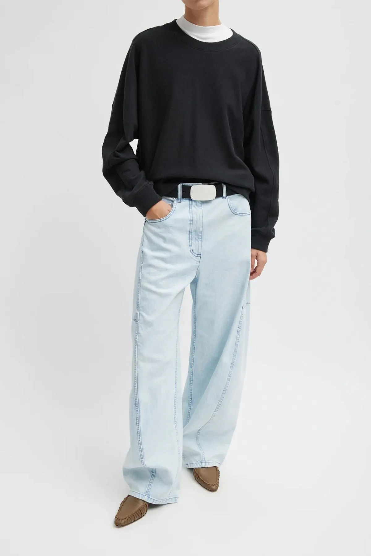 Womens Tibi Tibi Bleached Denim Sid Jean - Bleached Denim
