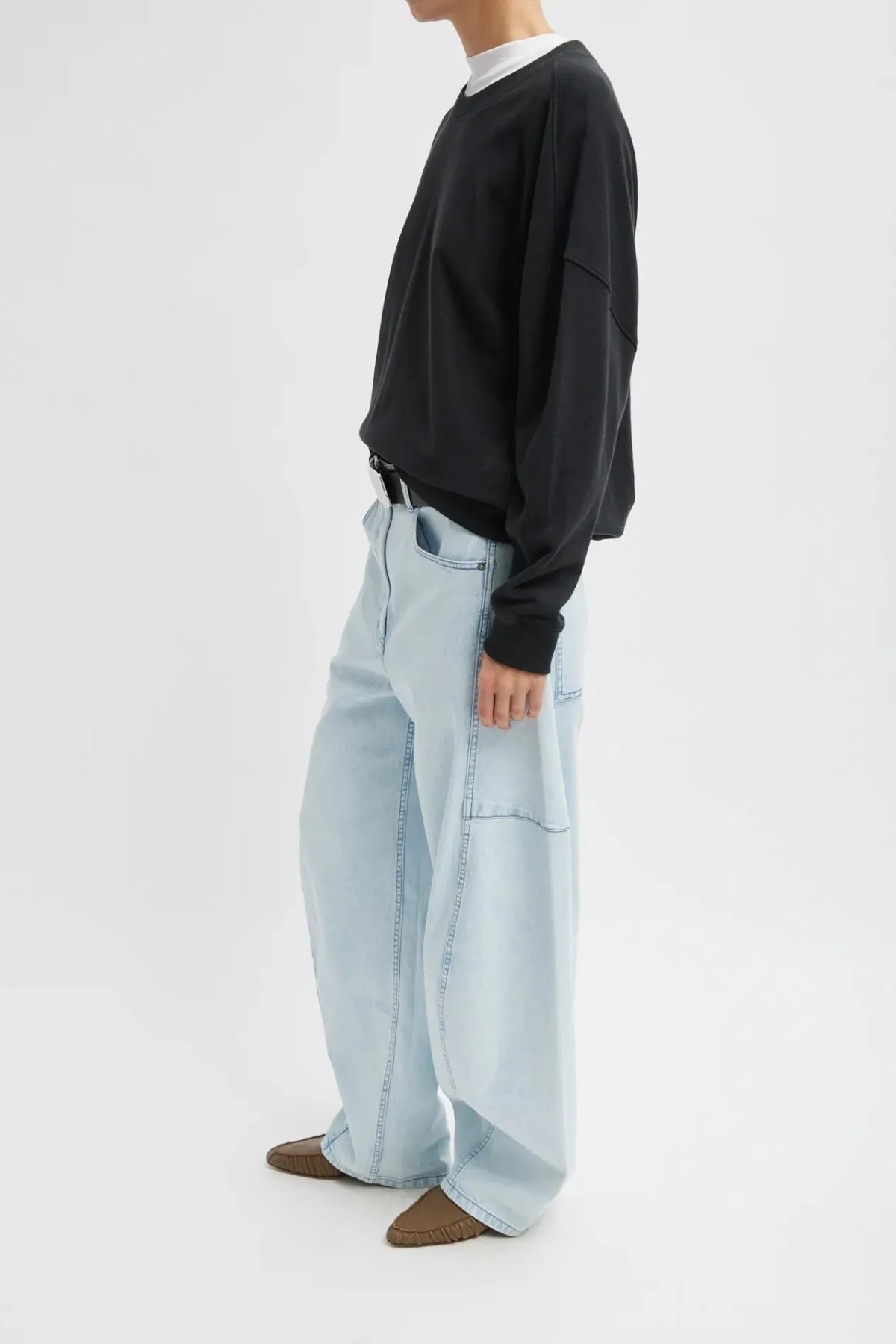 Womens Tibi Tibi Bleached Denim Sid Jean - Bleached Denim