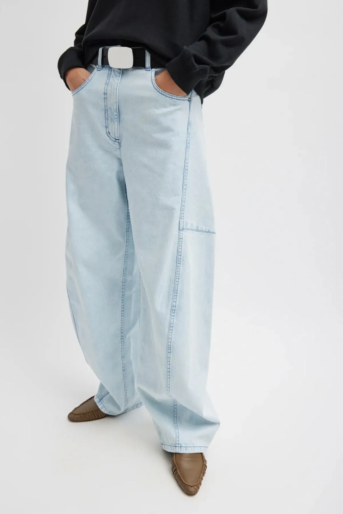Womens Tibi Tibi Bleached Denim Sid Jean - Bleached Denim