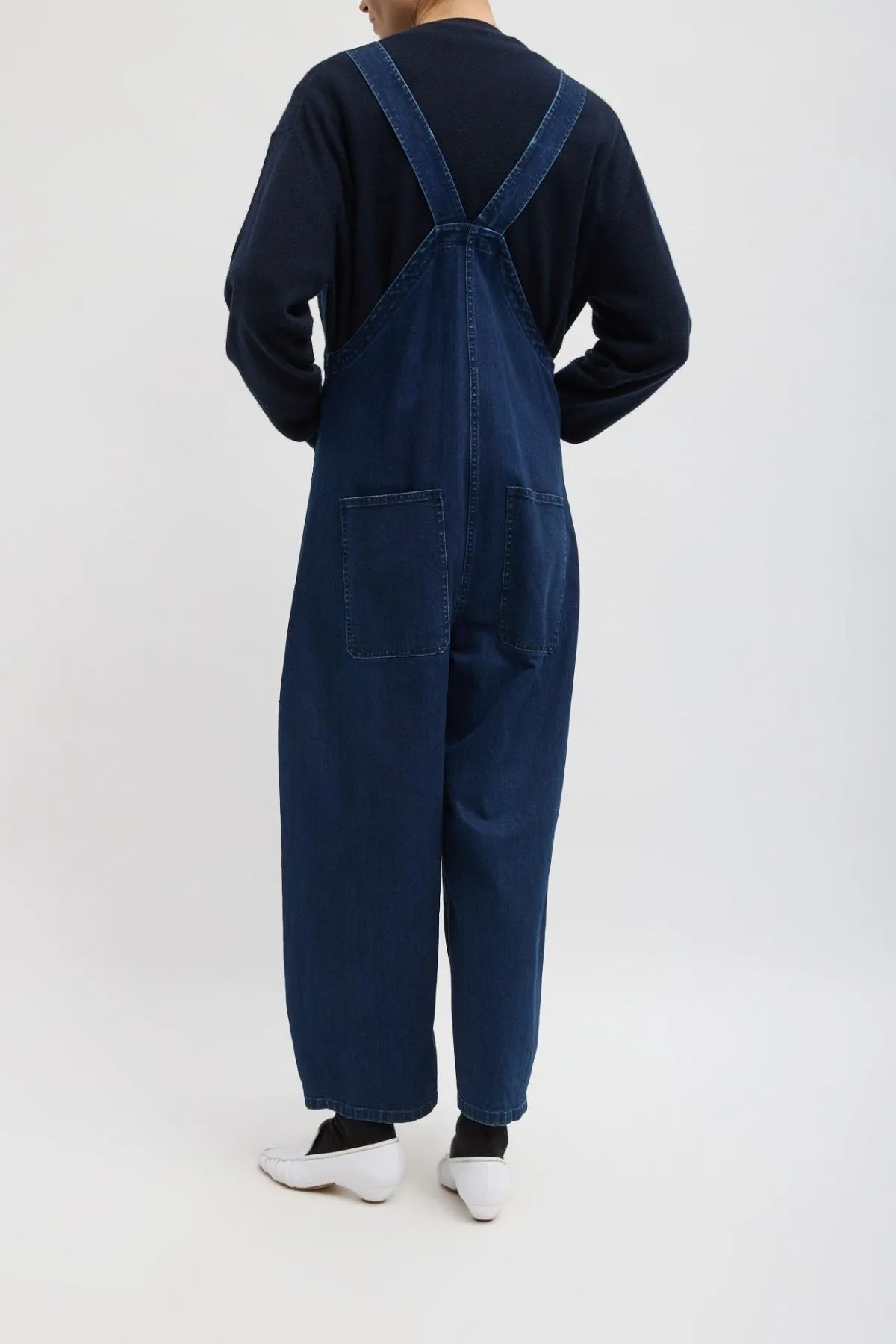 Womens Tibi Tibi Classic Denim Jumpsuit - Indigo