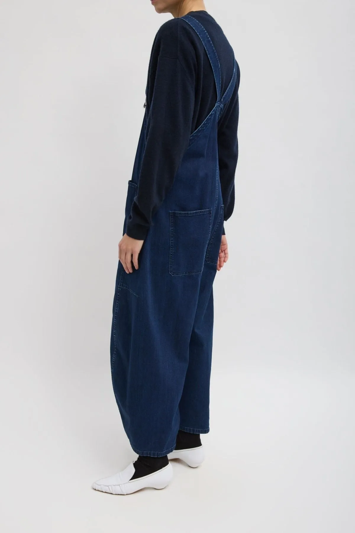 Womens Tibi Tibi Classic Denim Jumpsuit - Indigo