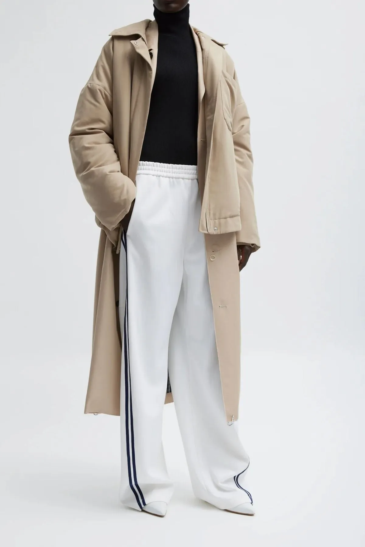 Womens Tibi Tibi Clyde Padding Shirt Jacket - Tan