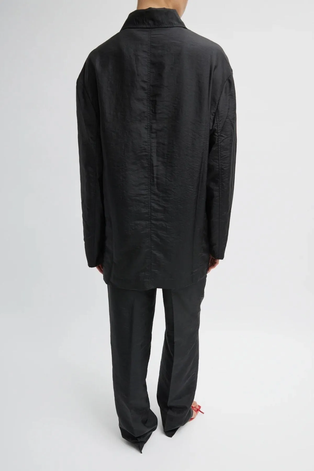 Womens Tibi Tibi Crispy Nylon Liam Blazer - Black