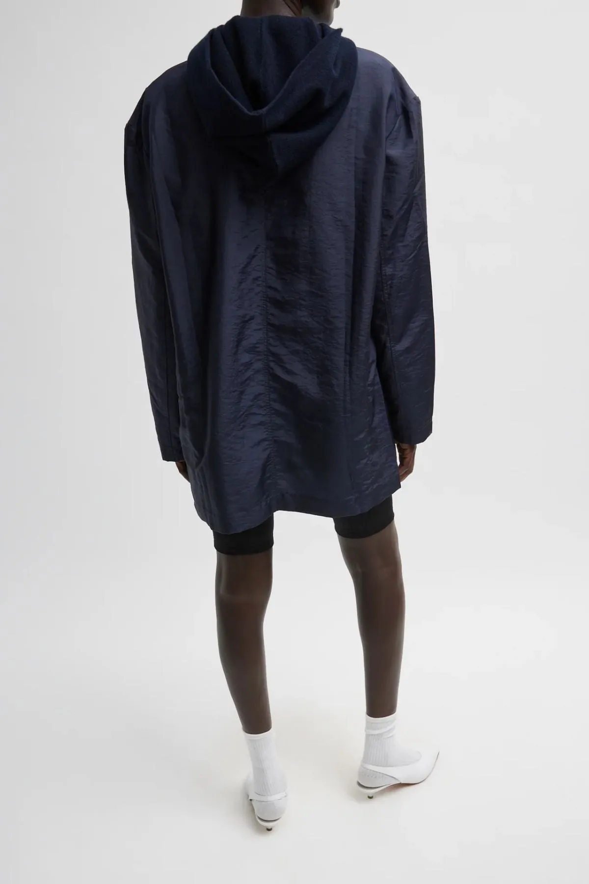 Womens Tibi Tibi Crispy Nylon Liam Blazer - Navy