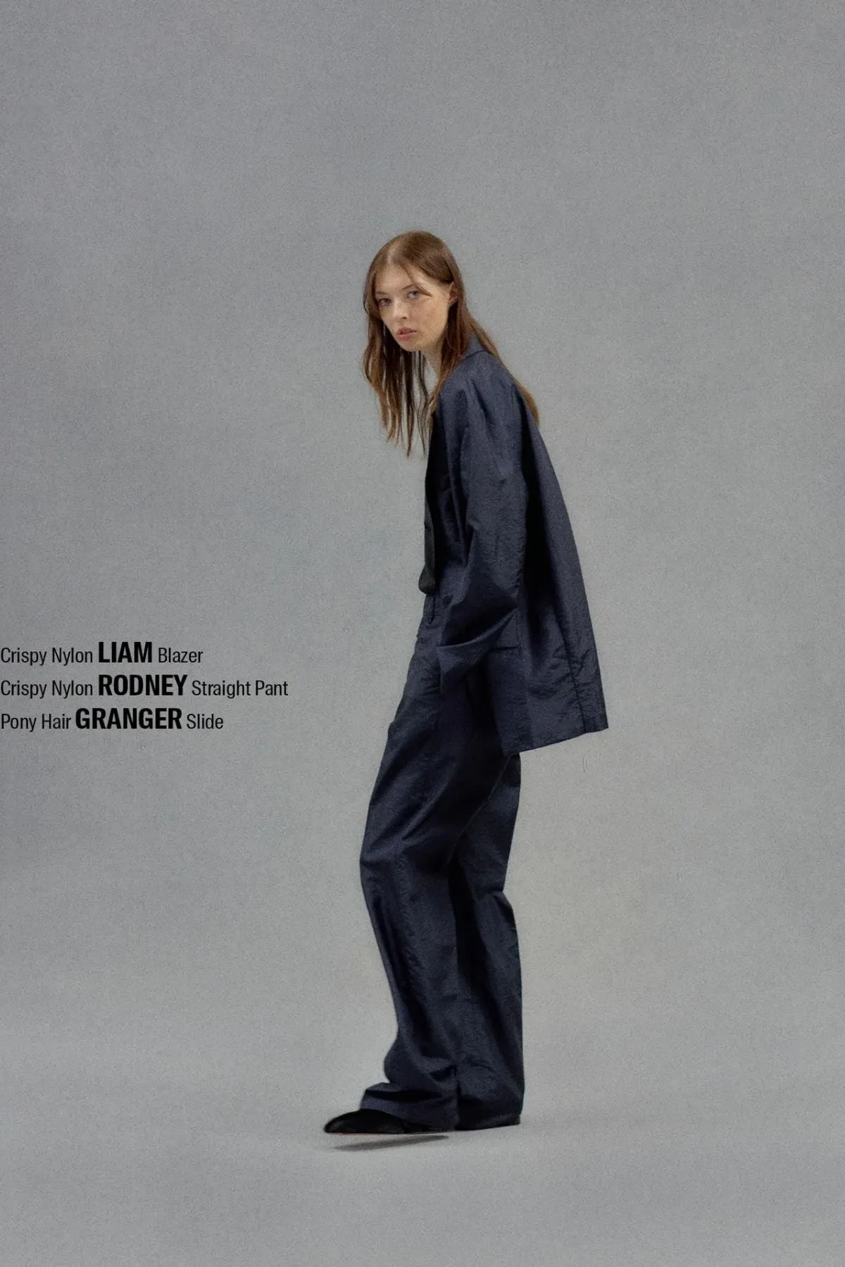 Womens Tibi Tibi Crispy Nylon Liam Blazer - Navy