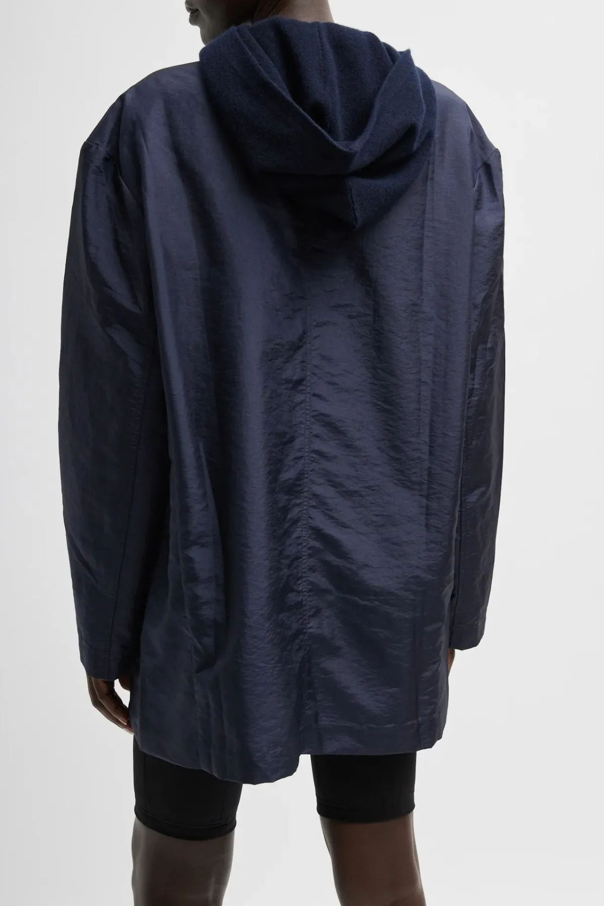 Womens Tibi Tibi Crispy Nylon Liam Blazer - Navy