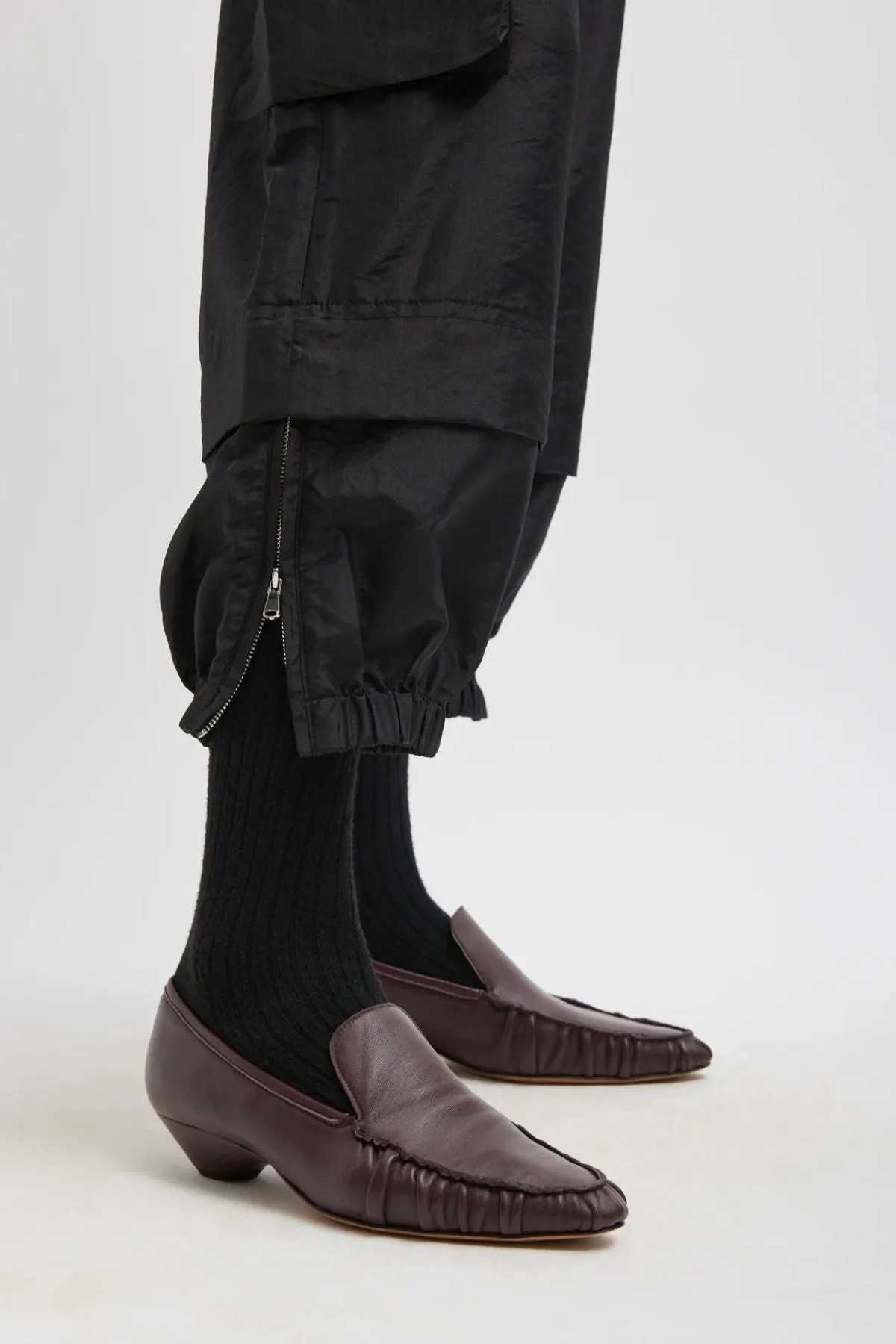 Womens Tibi Tibi Crispy Nylon Wilt Pull On Jogger - Black