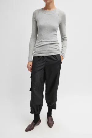 Womens Tibi Tibi Crispy Nylon Wilt Pull On Jogger - Black