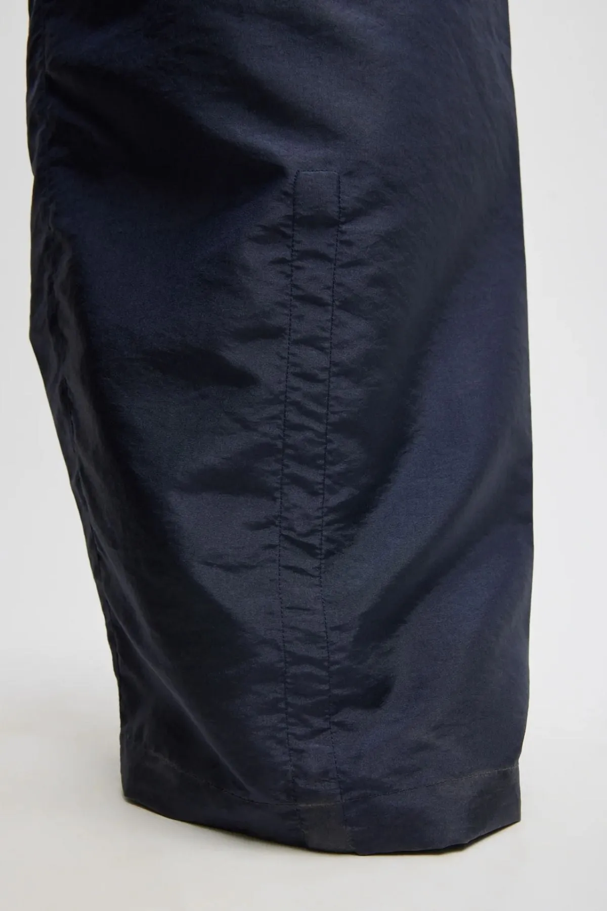 Womens Tibi Tibi Crispy Nylon Winslow Pant - Navy