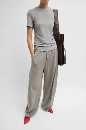 Womens Tibi Tibi Dry Loop Terry Baby T - Heather Grey
