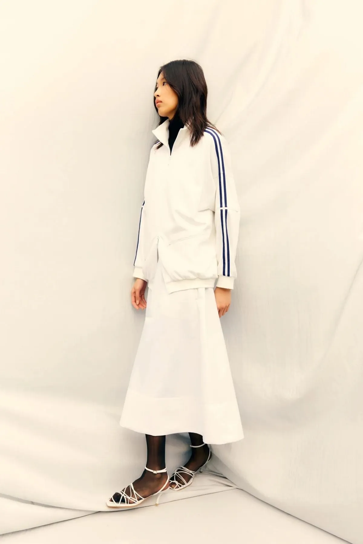 Womens Tibi Tibi Eco Nylon Circle Skirt - White