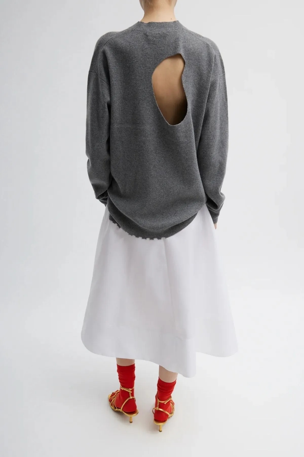 Womens Tibi Tibi Eco Nylon Circle Skirt - White