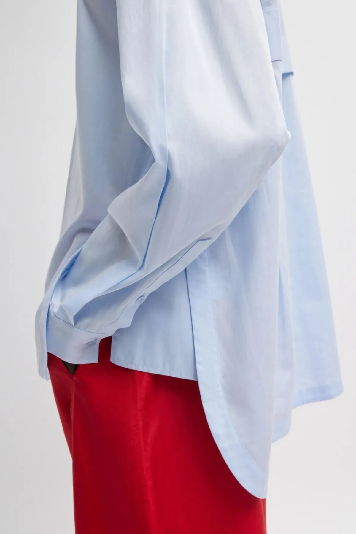 Womens Tibi Tibi Gabe Oversized Shirt - Blue