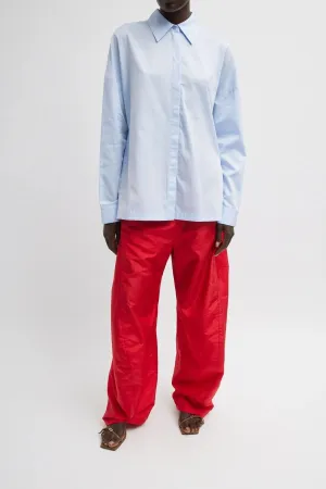 Womens Tibi Tibi Gabe Oversized Shirt - Blue