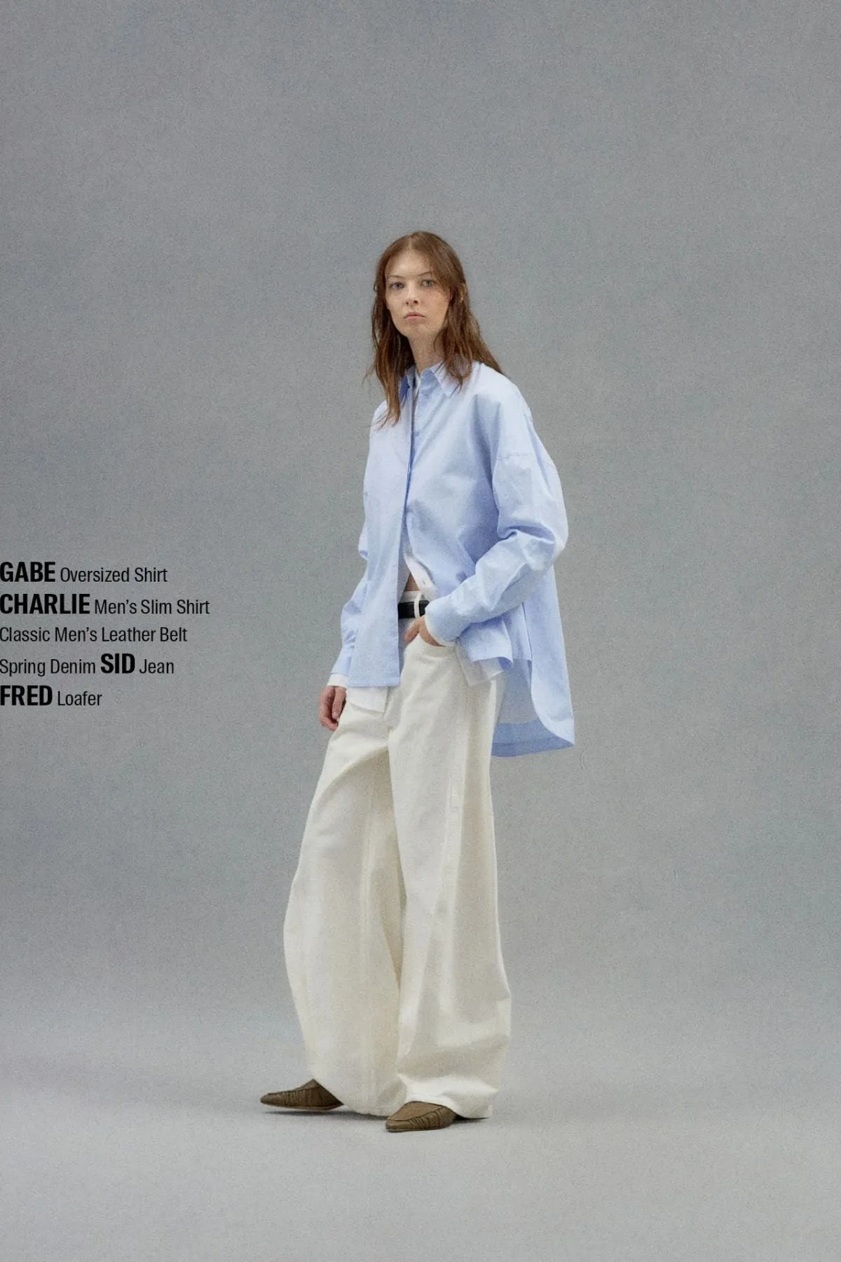 Womens Tibi Tibi Gabe Oversized Shirt - Blue