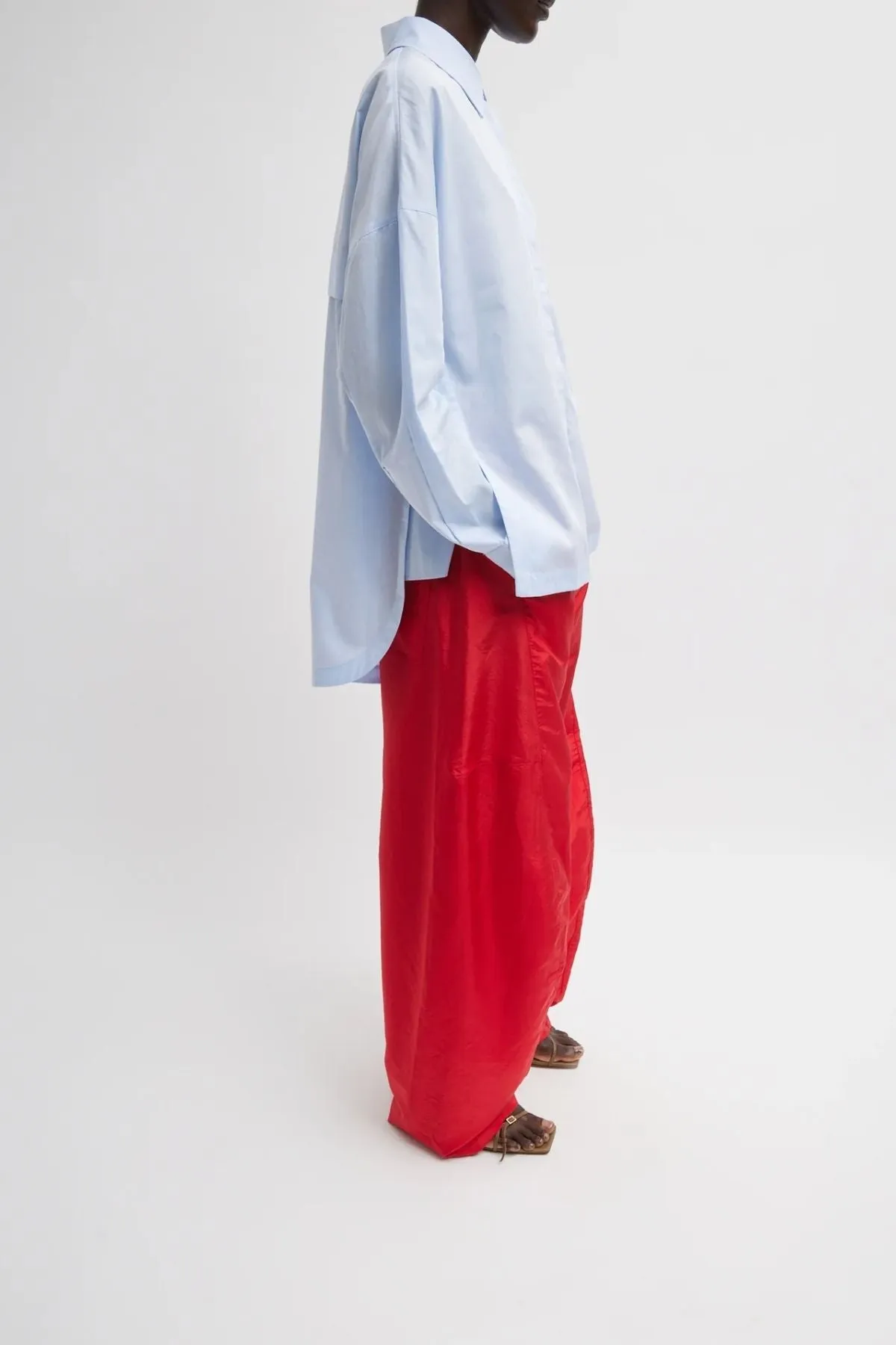 Womens Tibi Tibi Gabe Oversized Shirt - Blue