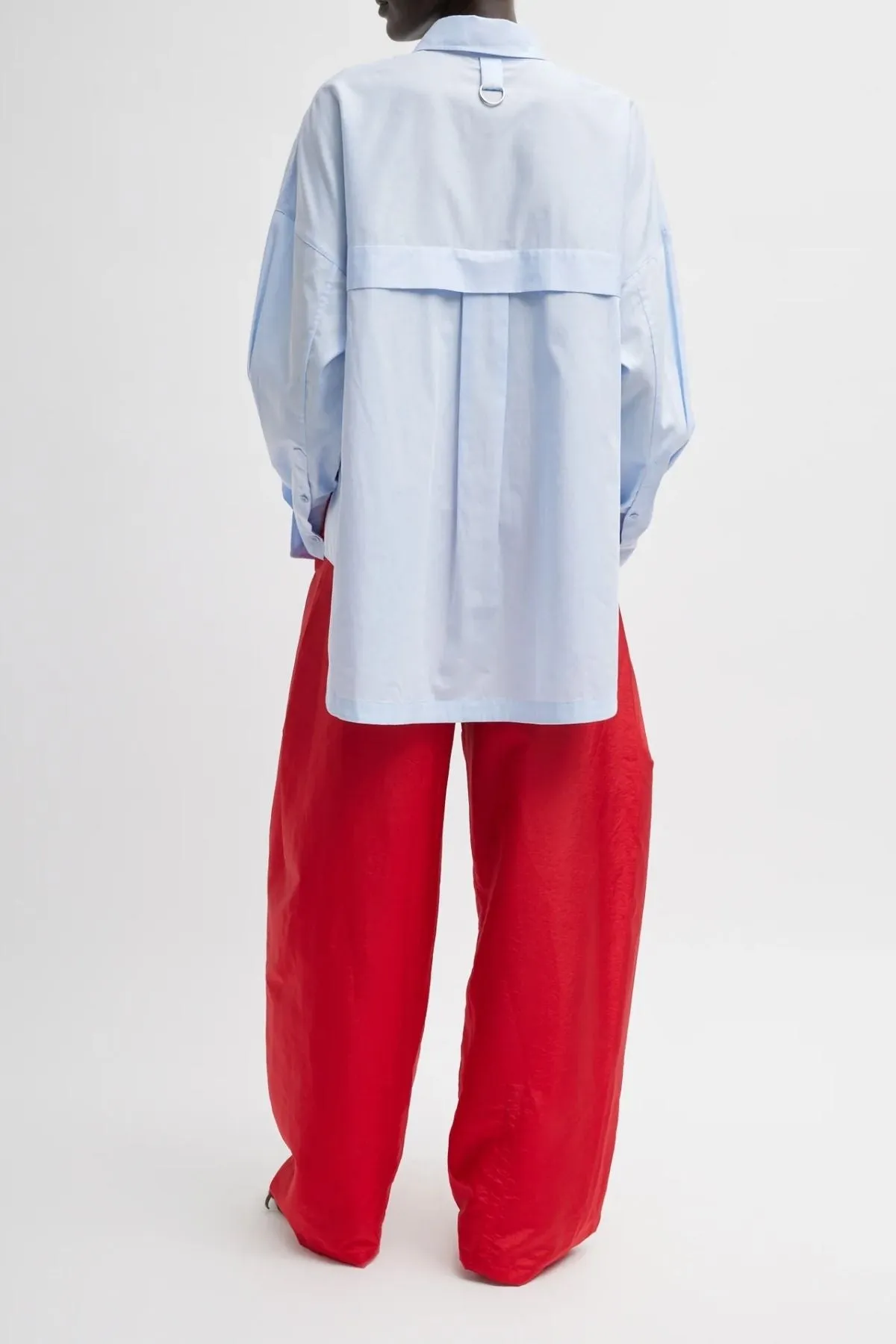 Womens Tibi Tibi Gabe Oversized Shirt - Blue