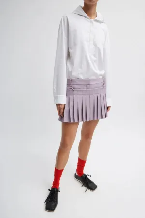 Womens Tibi Tibi Grain De Poudre Convertible Pleated Short - Taro