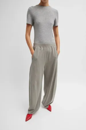 Womens Tibi Tibi Light Weight Sweatshirting Winslow Pant - Dark Stone