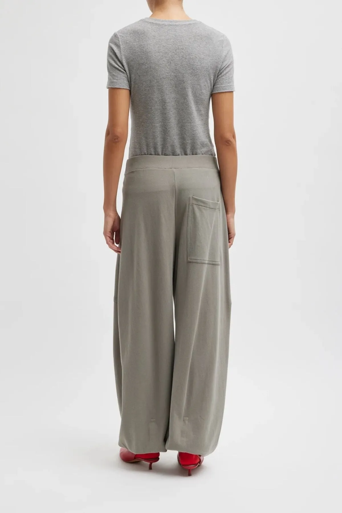 Womens Tibi Tibi Light Weight Sweatshirting Winslow Pant - Dark Stone