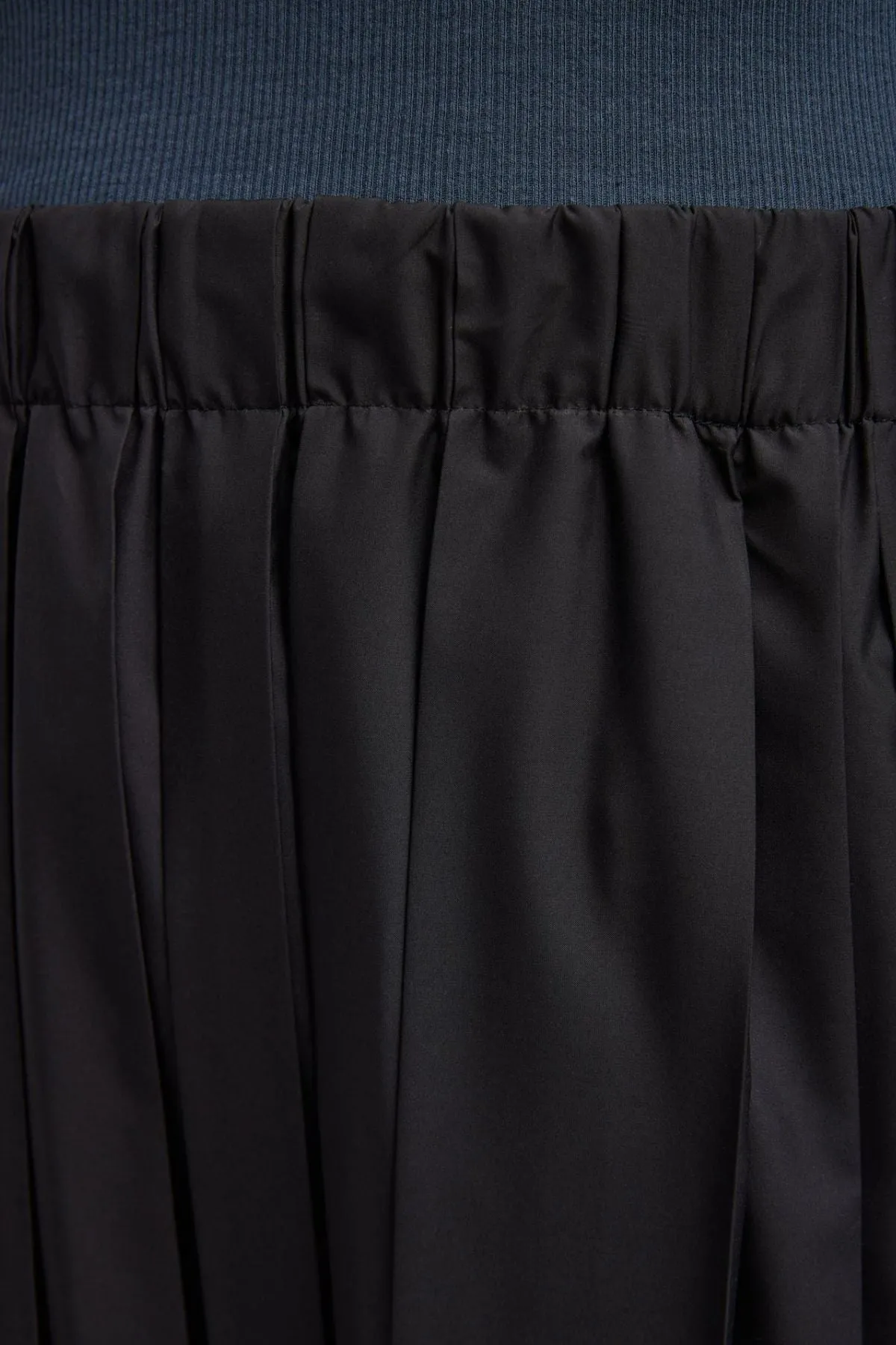 Womens Tibi Tibi Nylon Pleated Pull On Skirt - Black