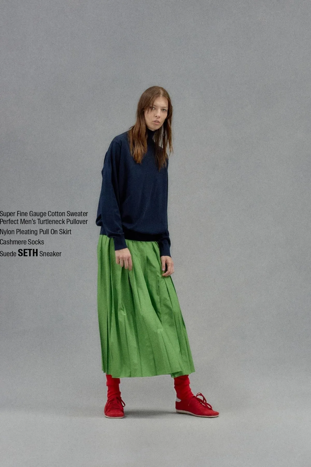 Womens Tibi Tibi Nylon Pleated Pull On Skirt - Lime