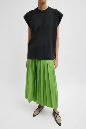 Womens Tibi Tibi Nylon Pleated Pull On Skirt - Lime