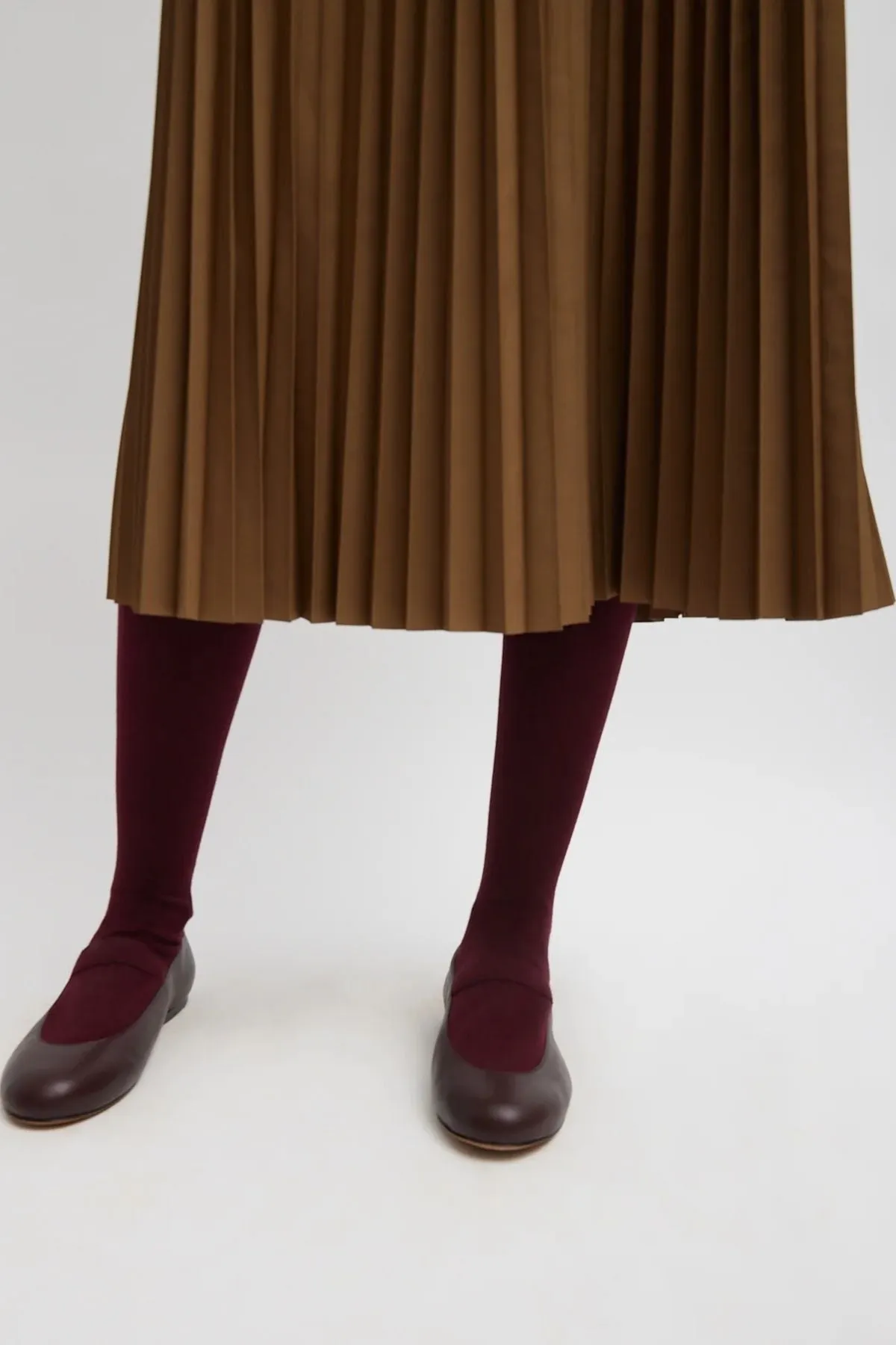Womens Tibi Tibi Nylon Pleating Sunray Pull on Skirt - Loden