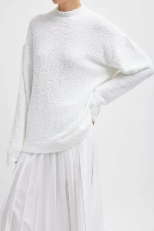 Womens Tibi Tibi Serviette Crewneck Easy Pullover - Optic White