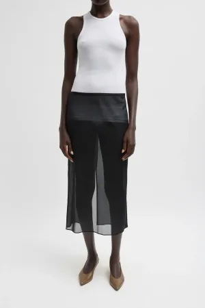Womens Tibi Tibi Sheer Gauze Midi Pencil Skirt - Black