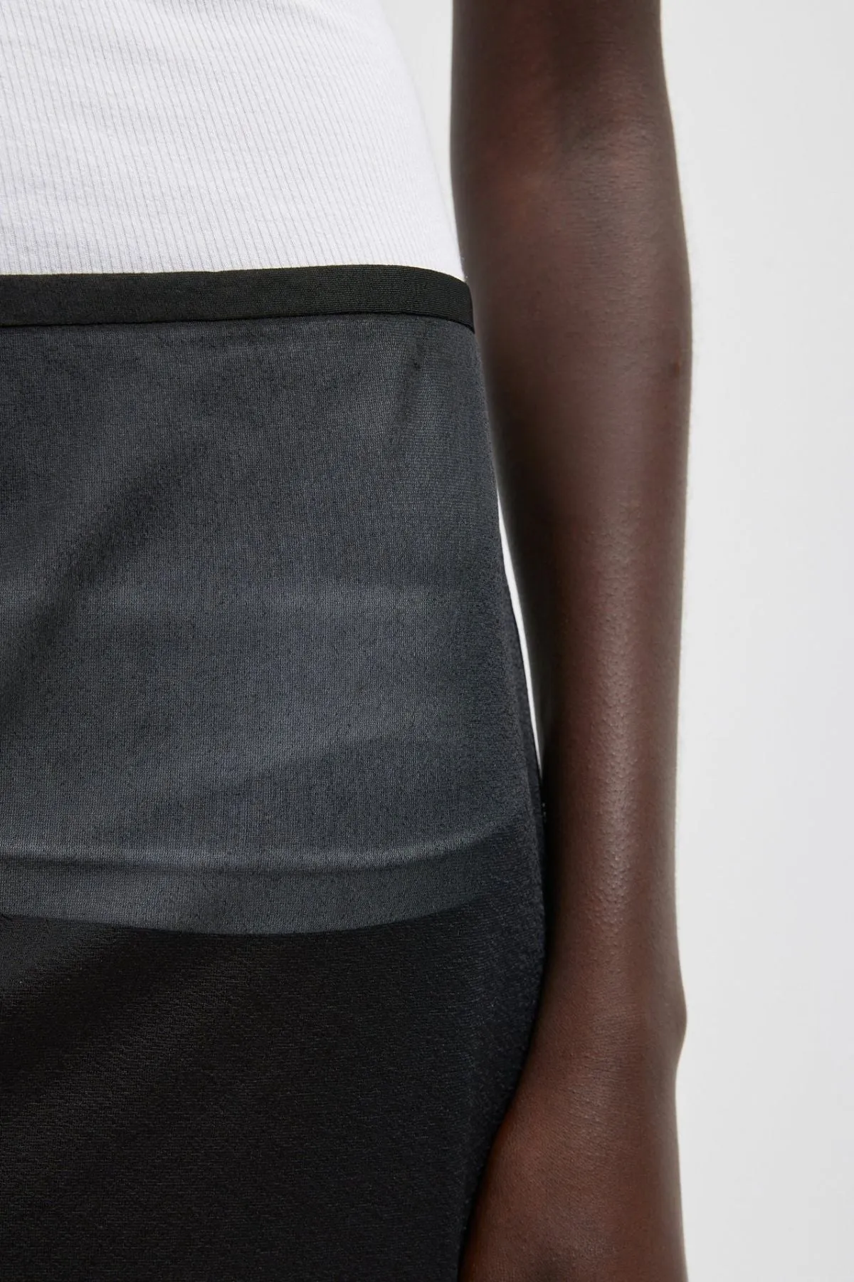 Womens Tibi Tibi Sheer Gauze Midi Pencil Skirt - Black