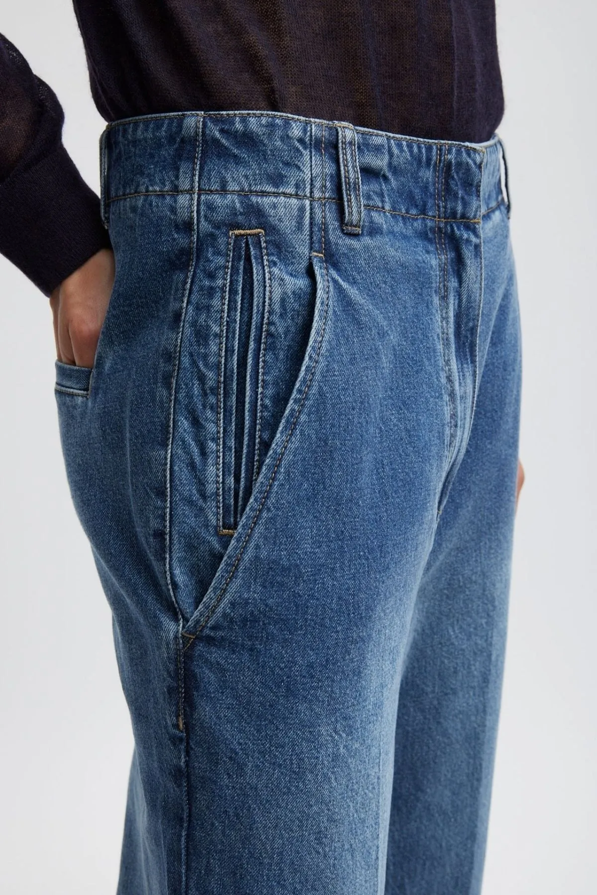 Womens Tibi Tibi Spring Denim Barry Jean - Classic Blue