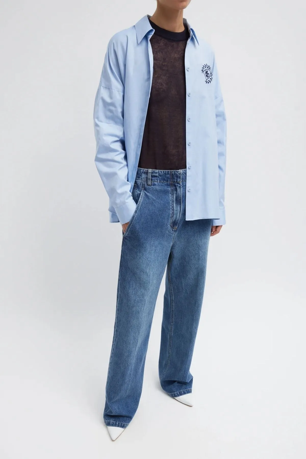 Womens Tibi Tibi Spring Denim Barry Jean - Classic Blue