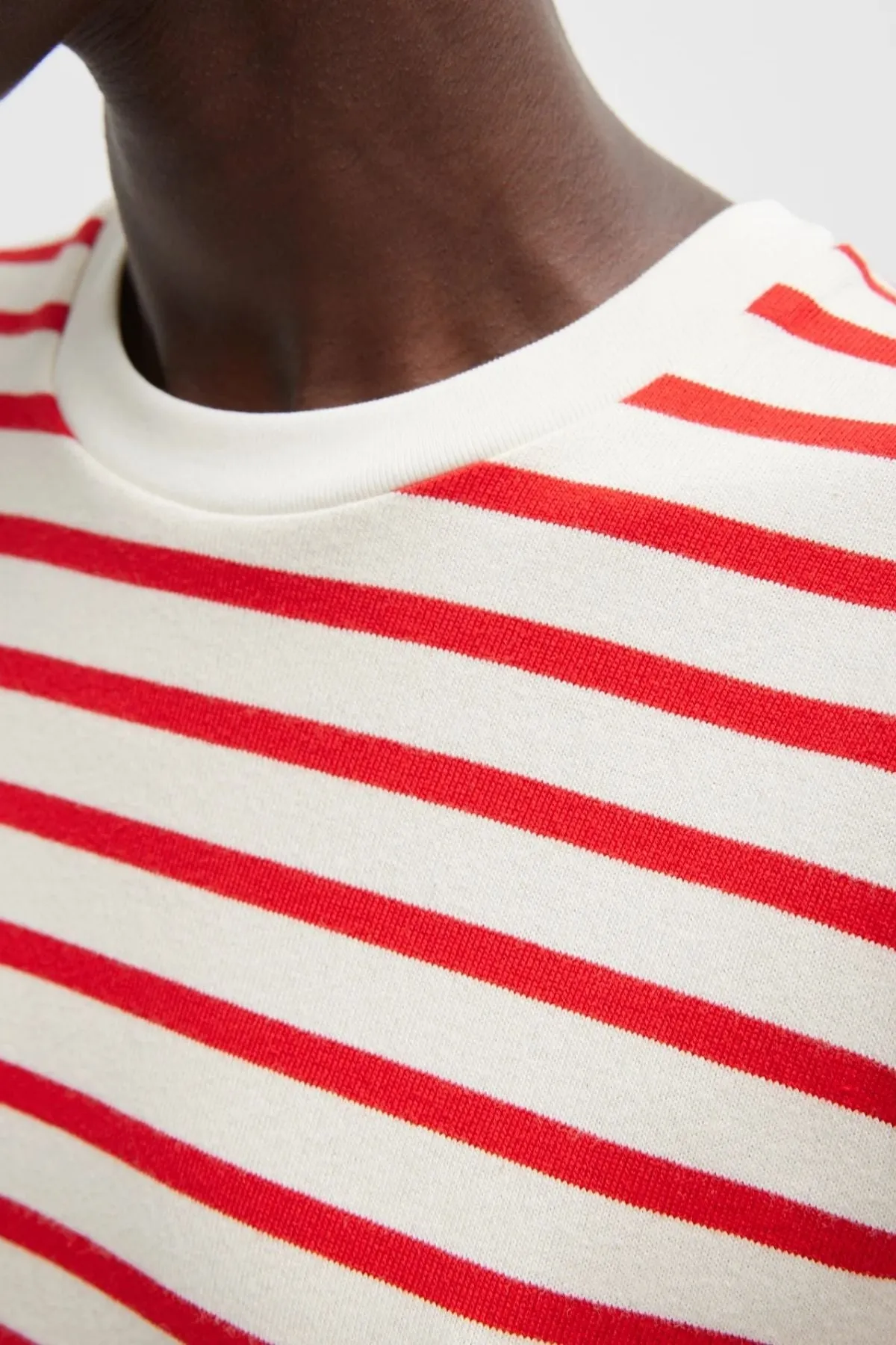 Womens Tibi Tibi Striped Perfect Unisex Long Sleeve T - Red