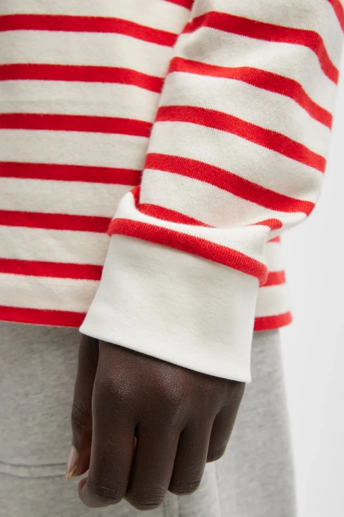 Womens Tibi Tibi Striped Perfect Unisex Long Sleeve T - Red