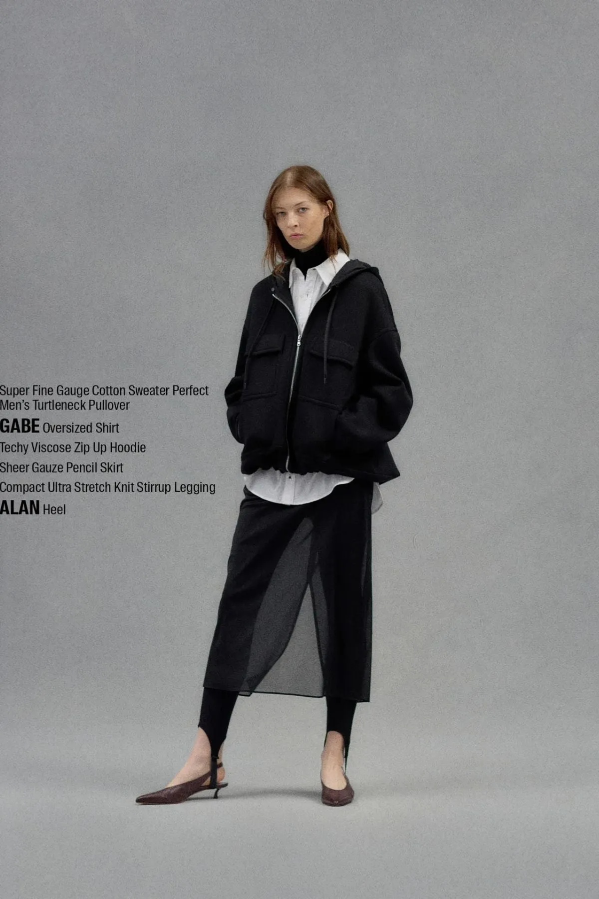 Womens Tibi Tibi Techy Viscose Zip Up Hoodie - Black