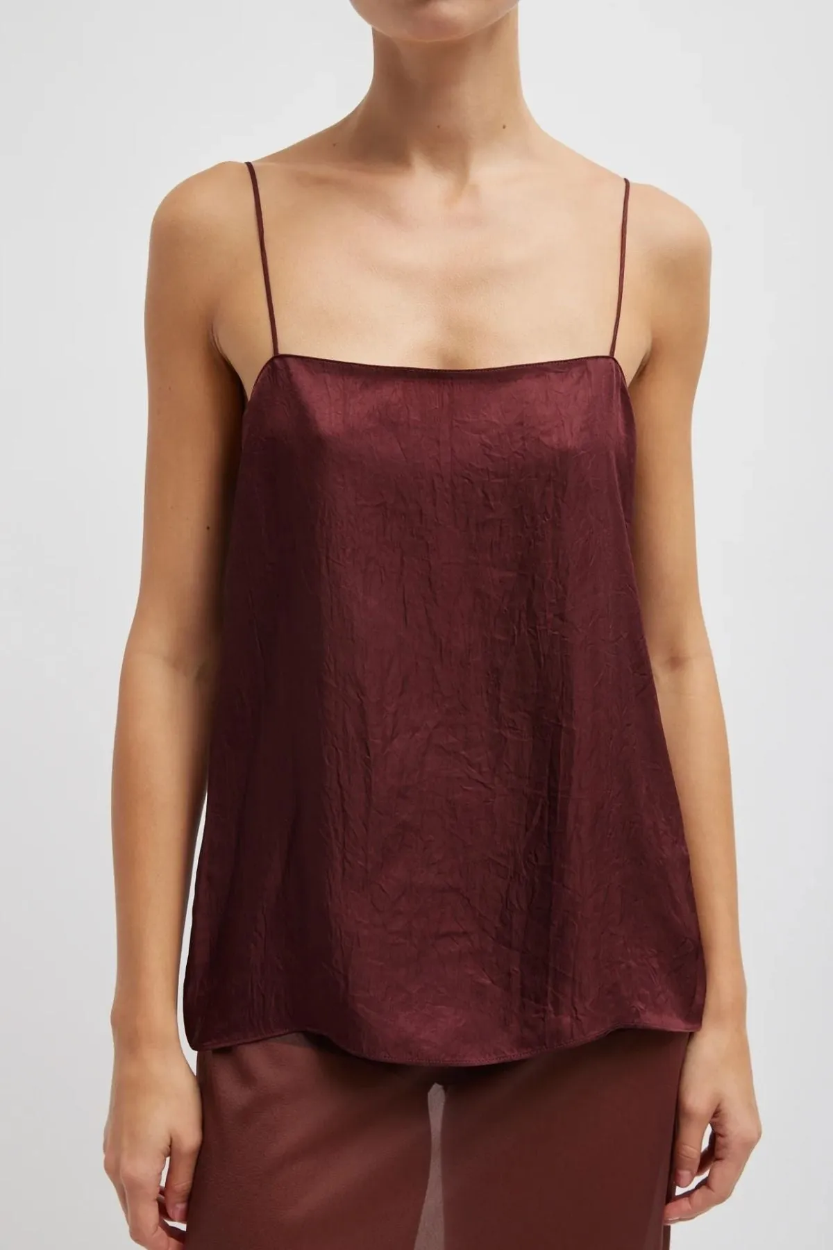 Womens Tibi Tibi The Slip Cami - Port Wine