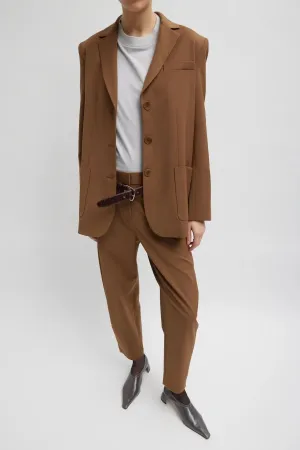 Womens Tibi Tibi Tropical Wool Max Blazer - Toffee