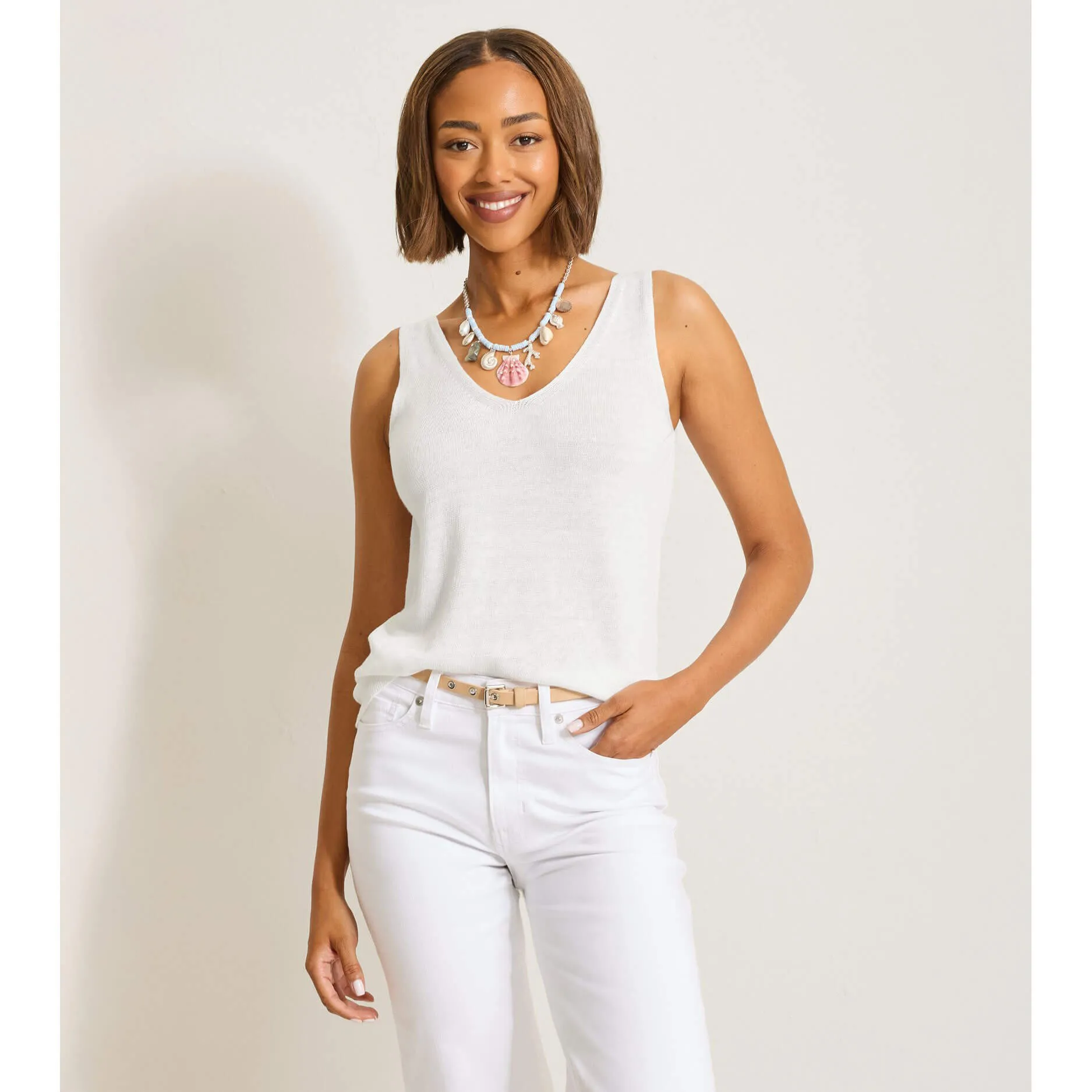 Womens Tommy Bahama Sportswear Tommy Bahama Women's Addison Tank Top - White