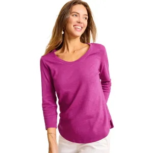 Womens Tommy Bahama Sportswear Tommy Bahama Women's Ashby Isles Rib 3/4 Sleeve Scoop T-Shirt - Island Sunset