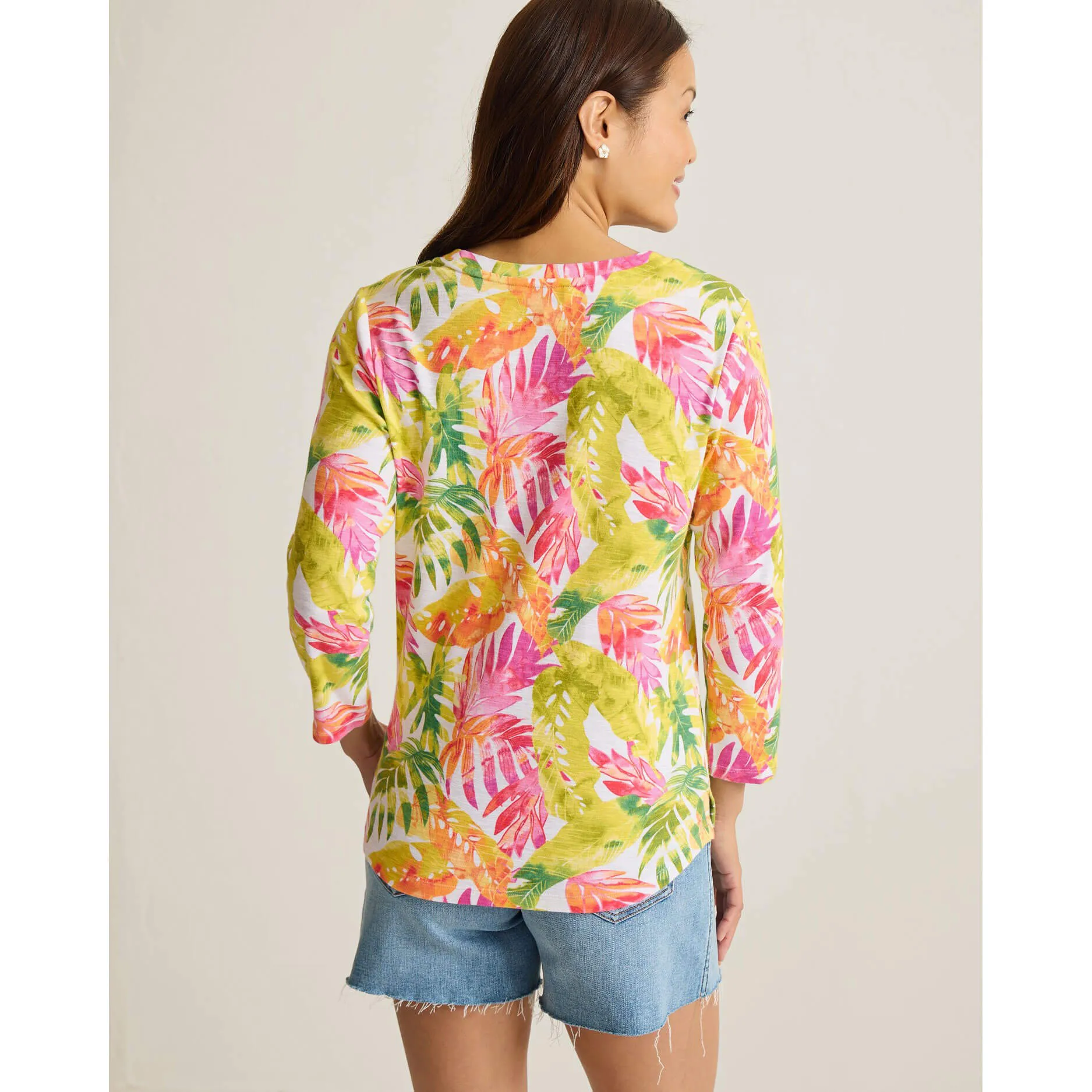 Womens Tommy Bahama Sportswear Tommy Bahama Women's Ashby Isles Tropicana Isle T-Shirt - White
