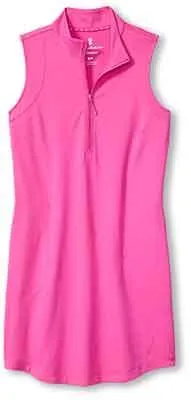 Womens Tommy Bahama Sportswear Tommy Bahama Women's Aubrey Zip Mock Dress - Very Berry