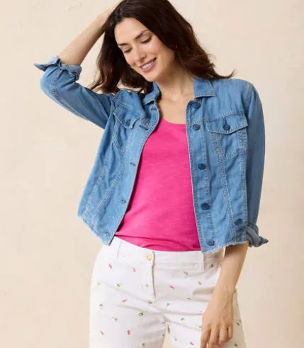 Womens Tommy Bahama Sportswear Tommy Bahama Women's Chambray O'Lei Jacket - Med Indigo Wash*