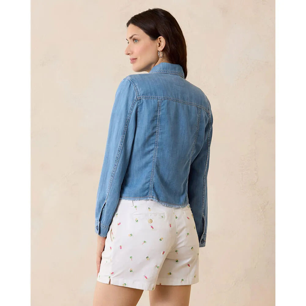 Womens Tommy Bahama Sportswear Tommy Bahama Women's Chambray O'Lei Jacket - Med Indigo Wash*