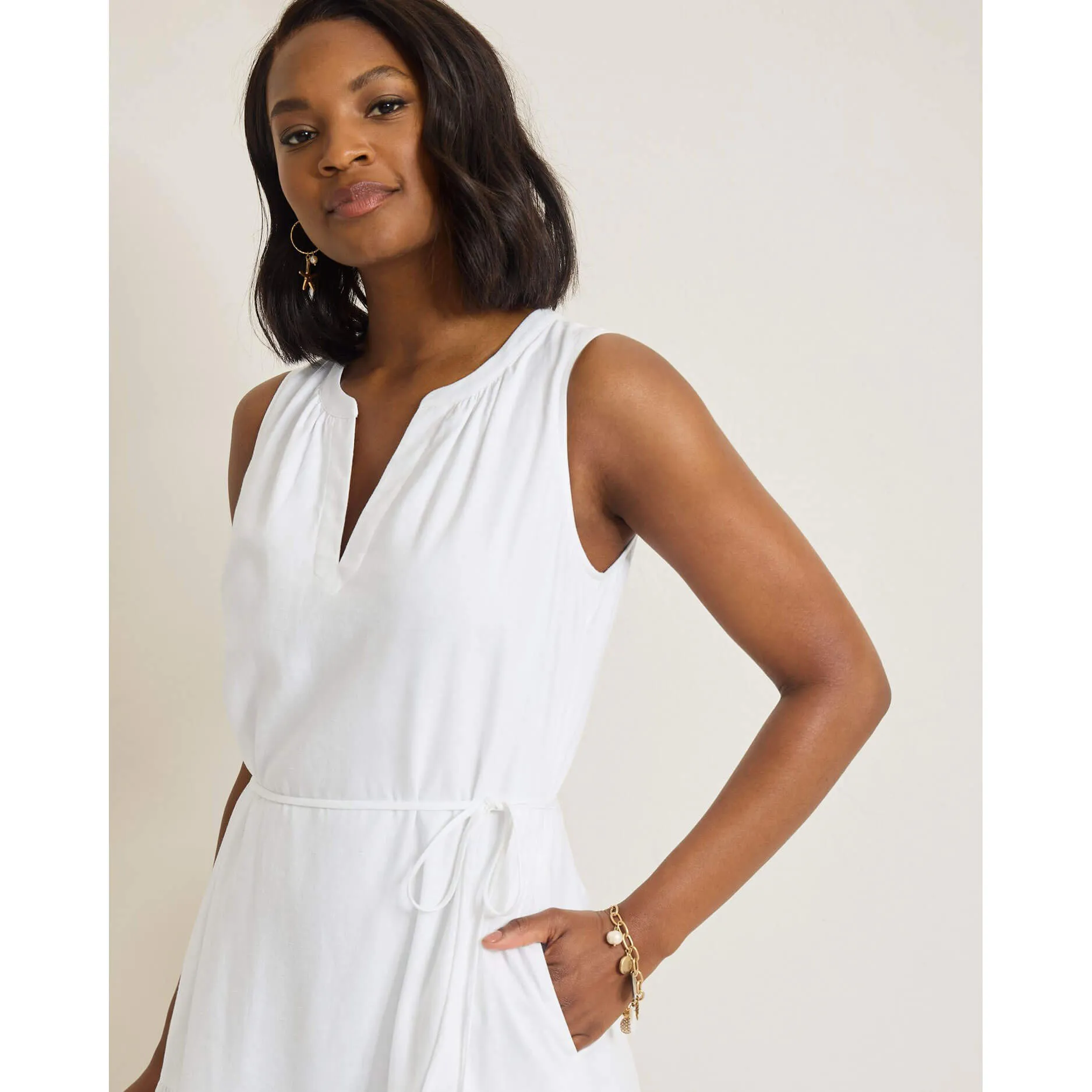 Womens Tommy Bahama Sportswear Tommy Bahama Women's Coastal Tide Sleeveless Sun Dress - White