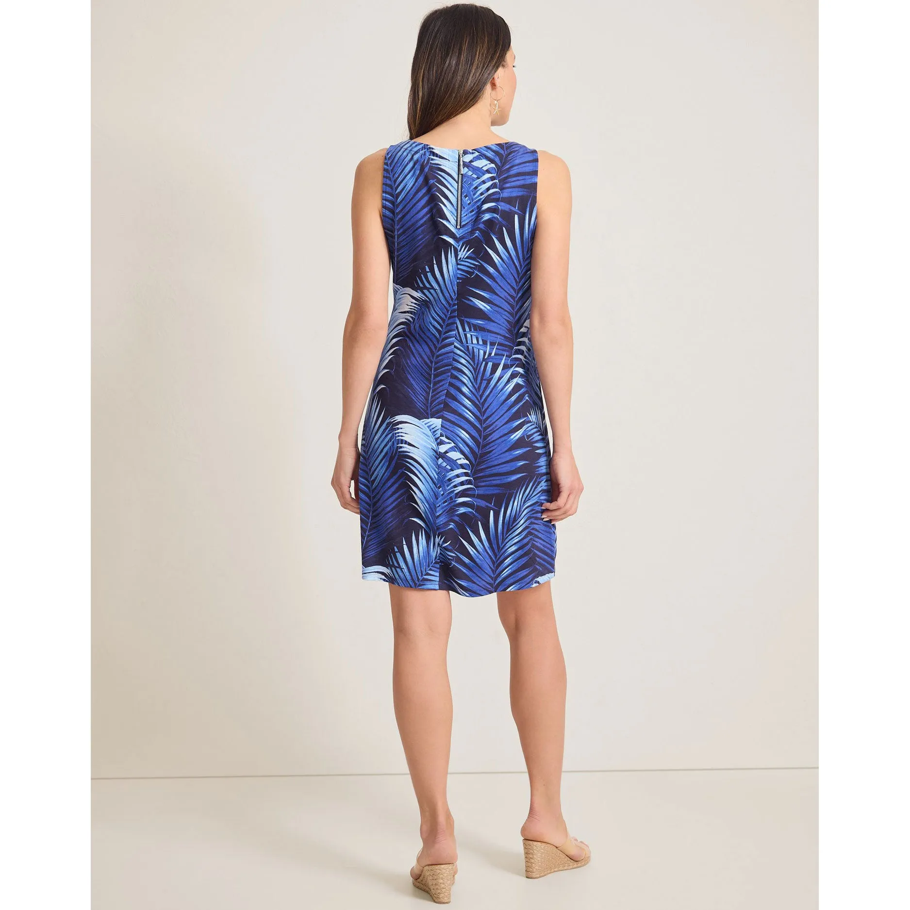 Womens Tommy Bahama Sportswear Tommy Bahama Women's Darcy Leaf Of Luxury Sleeveless Dress - Coastline
