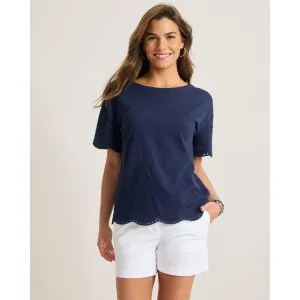 Womens Tommy Bahama Sportswear Tommy Bahama Women's Flora Fresco Lux T-Shirt - Coastline