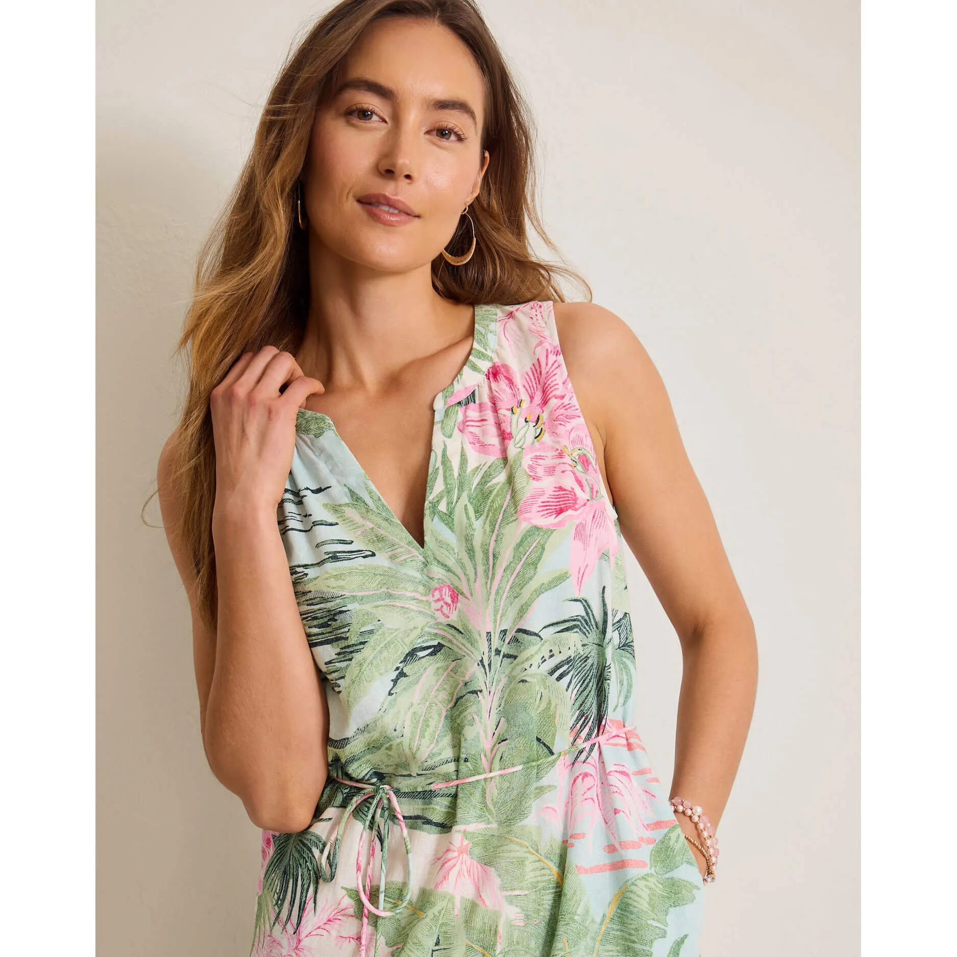 Womens Tommy Bahama Sportswear Tommy Bahama Women's Garden Villa Sun Dress - Canal Blue