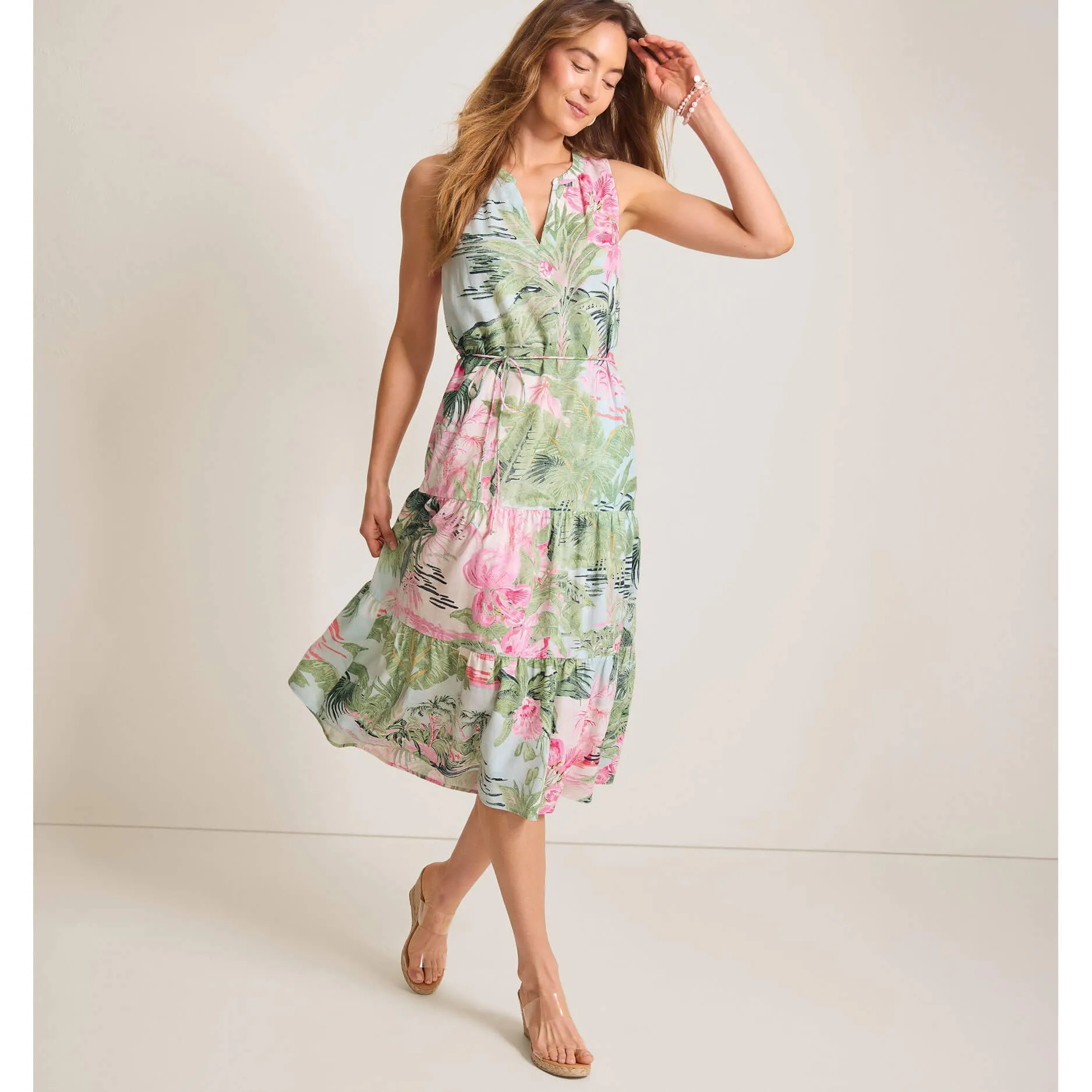 Womens Tommy Bahama Sportswear Tommy Bahama Women's Garden Villa Sun Dress - Canal Blue