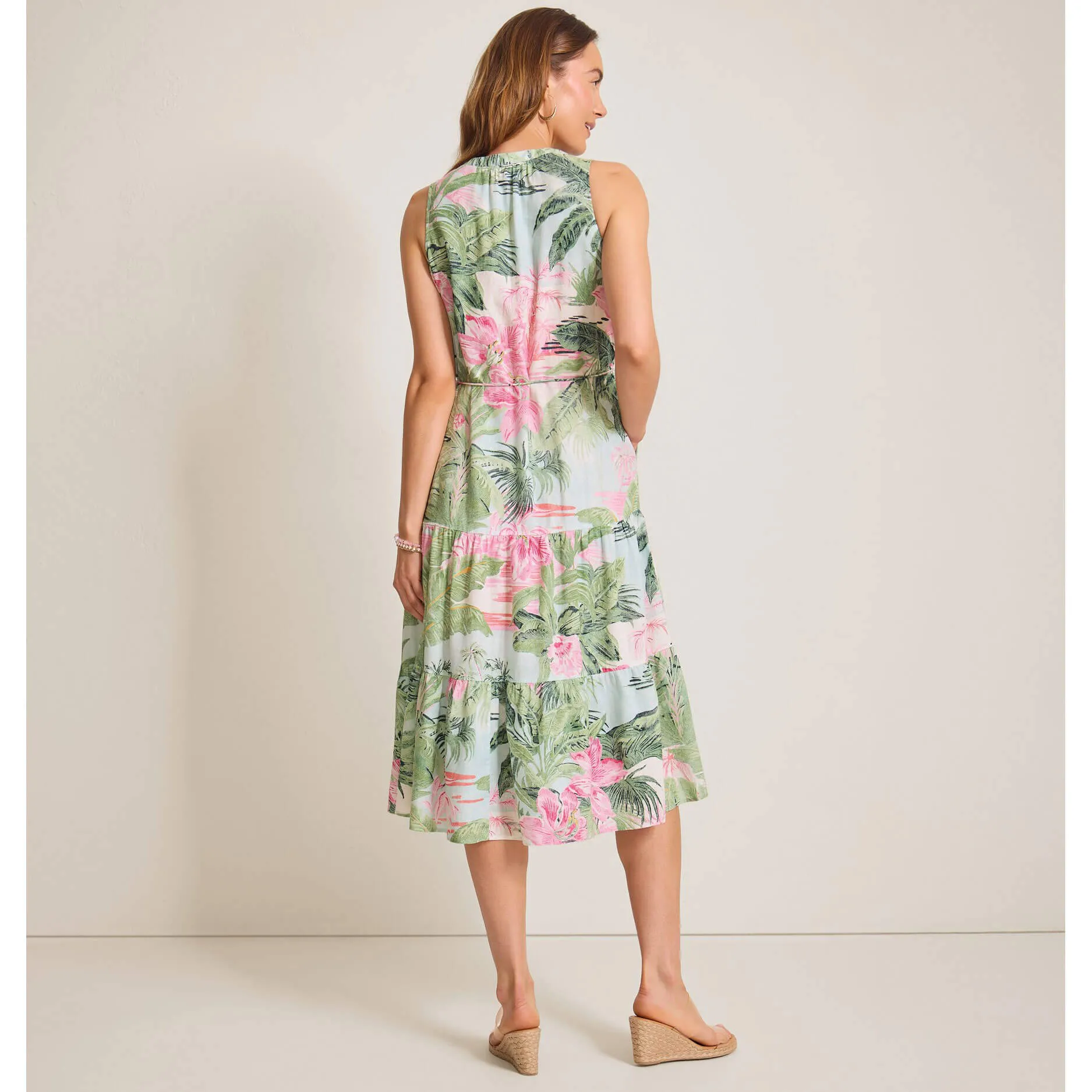 Womens Tommy Bahama Sportswear Tommy Bahama Women's Garden Villa Sun Dress - Canal Blue